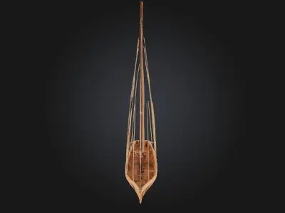 Model Dhow Sailboat  A Traditional Maritime Beauty 3D model