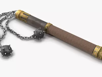 Flail Low-poly 3D model purchase