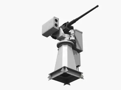 Naval Heavy Machine Gun Turret 3D model