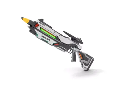 Futuristic Energy Blaster model pack Low-poly 3D model