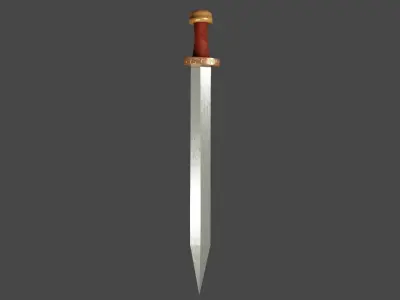 Spatha sword Low-poly 3D model