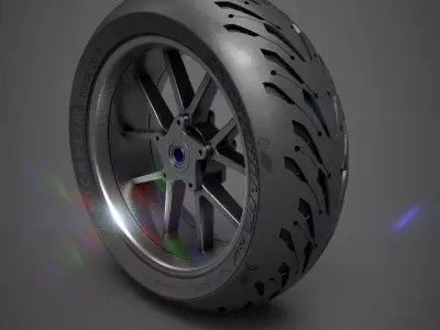Michelin tyre Low-poly 3D model