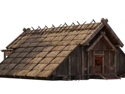 Old Medieval House 40 PBR 4K GameReady Low-poly 3D model