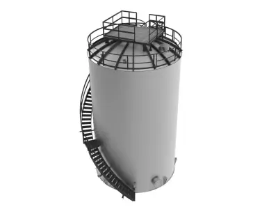Silo tank industrial 3d model 3D model