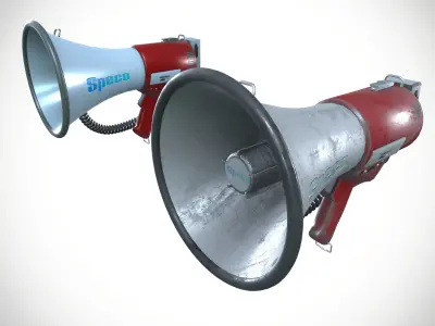 Mobile Mega Phone Announcement  Low-poly 3D model