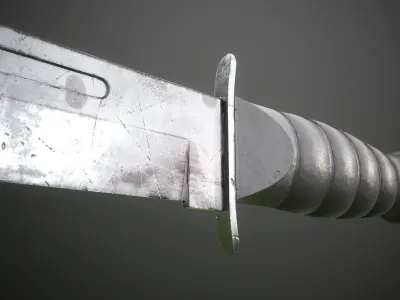 Knife Lowpoly 3D model with PBR Low-poly 3D model