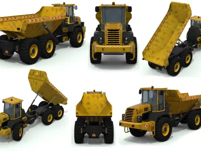 Dump Truck Low-poly 3D model order