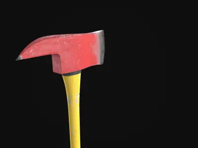 Firefighter Axe Low-poly 3D model purchase