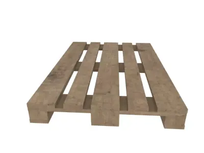 Europallet wooden pallet Free low-poly 3D model