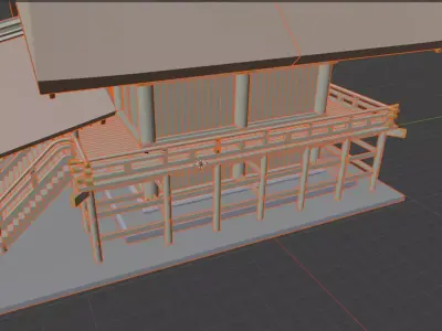 Izumo Oyashiro Japanese Shinto Shrine Taisha zukuri 3D model