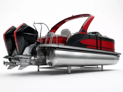 Luxury Performance Pontoon High End Recreational Watercraft 3D model