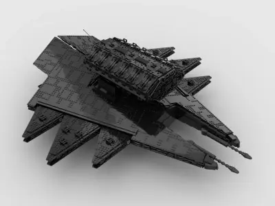 battle class capital ship 3D model