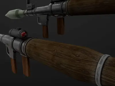 RPG-7 two grenade launchers 3D model
