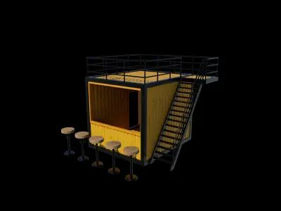 Container Kiosk 3D model