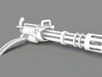 M 134 Minigun Low-poly 3D model