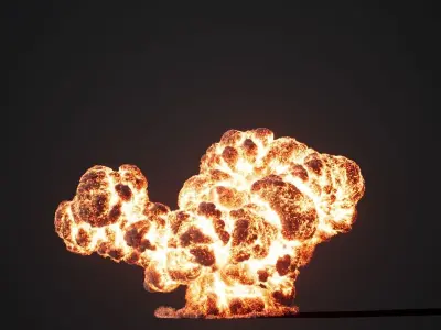 Animated Gasoline Explosion 1 3D model