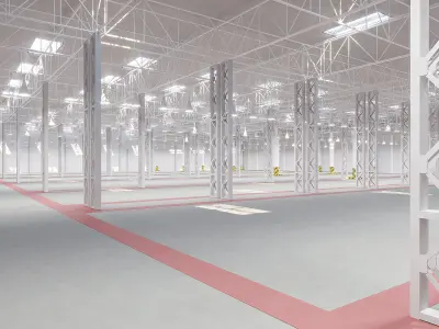 Factory warehouse 3D model buy