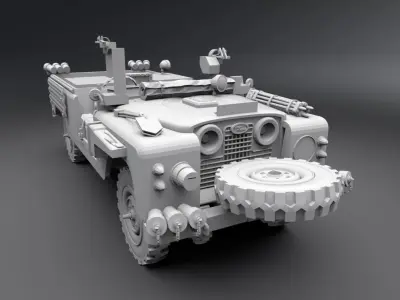SAS Land Rover Series 2A 3D print model
