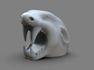 Jaguar Head 3D print model