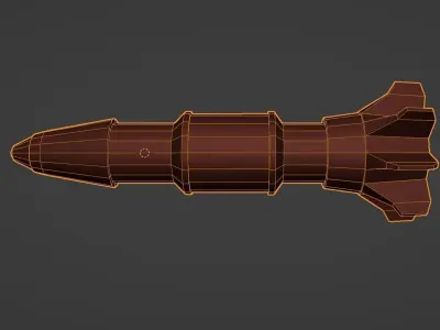 Scifi rocket Free Free low-poly 3D model