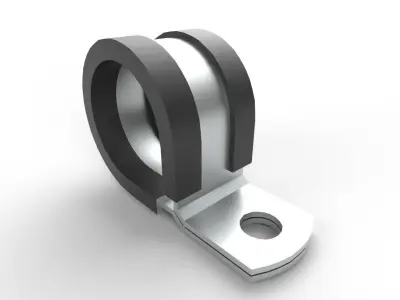 Cable Clamp M8 Low-poly 3D model
