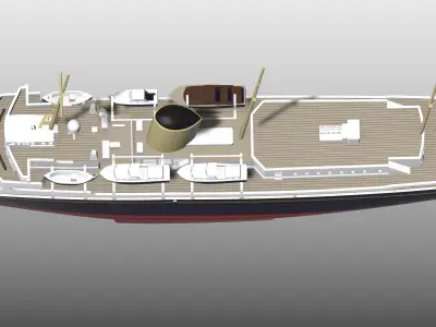 Queen Elizabeth II Royal Yacht HMY BRITANNIA  3D print model