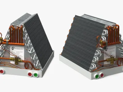 ADP HVAC Evaporator Coil Assembly Multicolor 3D model