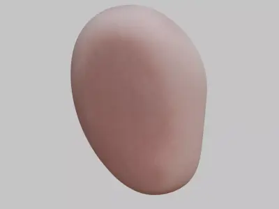 Stylized human ear Low-poly 3D model