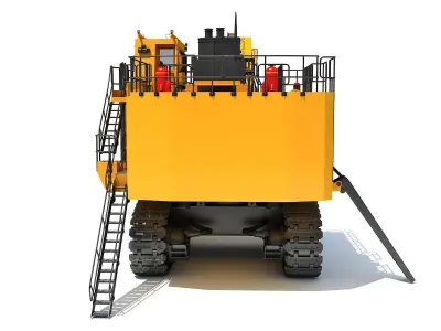 Tracked Mining Excavator 3D model purchase