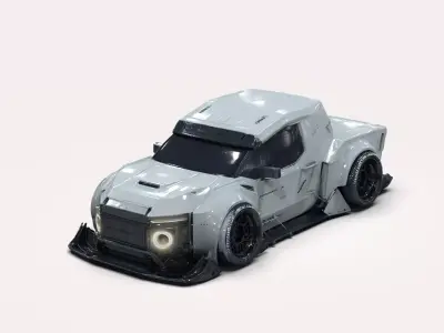 Night City Vehicle Pickup Truck 3D model