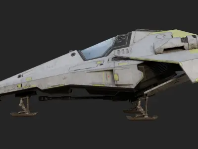 Spaceship WipeOut Inspired 3D model