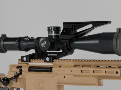 Accuracy International AXSR 300 Norma Low-poly 3D model