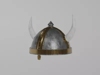 Viking helmet 3D model 2