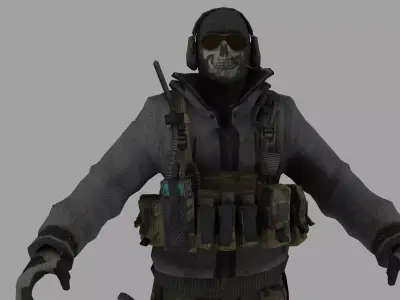 soldier elon Low-poly 3D model