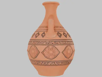 Southwestern Style Ceramic Pottery Low-poly 3D model