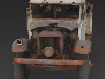 WWI Crossley Tender Truck Scrap 3D Model 3D Model Low-poly 3D model