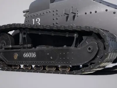 Military Tank Low-poly 3D model purchase