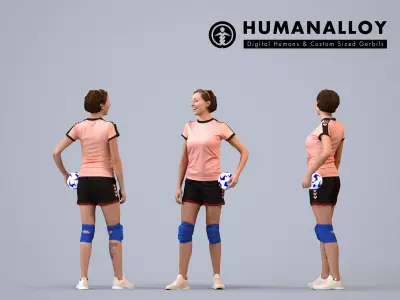 00522Eva005 - Adult Caucasian woman exercising in athletic wear 3D model