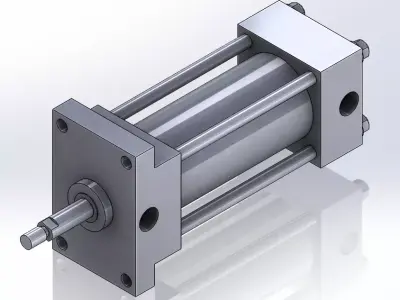 CILINDRO DE AIRE DE ACCION DOBLE 3D model