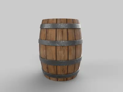 Oil barrel Low-poly 3D model 24