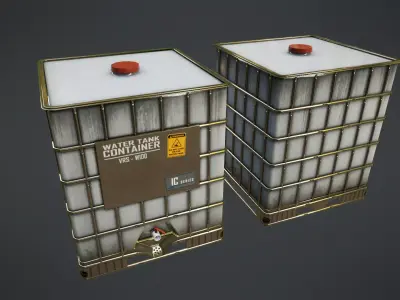 Water Tank Low-poly 3D model shop