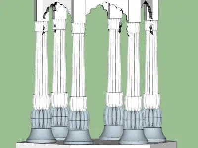 indian chatri  Low-poly 3D model