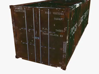 Cargo container pack 01 Low-poly 3D model
