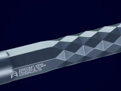 Angstadt Arms RETICENT 556 Suppressor Low-poly 3D model
