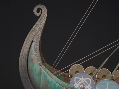 Viking ship 3D model buy