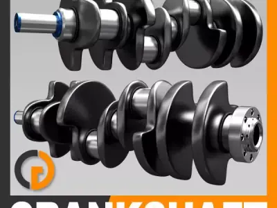 Engine Crankshaft 3D model