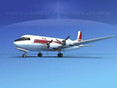 Douglas DC-6 PSA 3D model