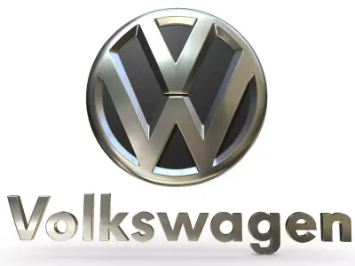 Volkswagen Logo 3D model Polygon mesh