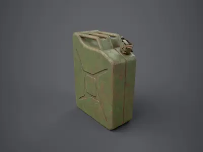 Jerry Can Low-poly 3D model get