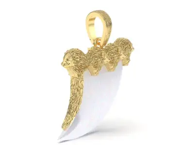 antique lion Claw jewelry 3D print model